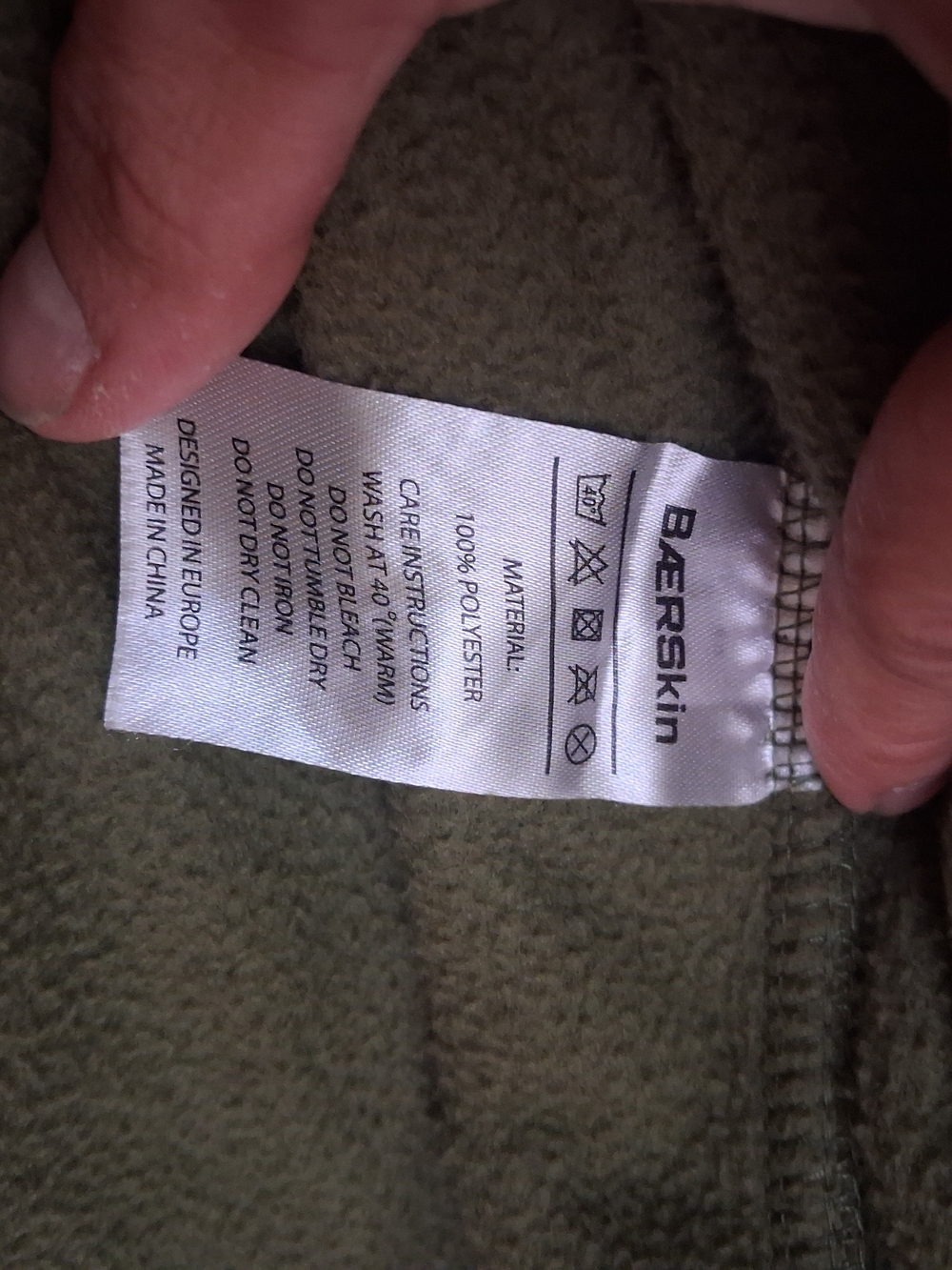 BÆRSkin Tactical Fleece Hoodie Men's XL Olive Green Full Zip Utility Jacket - Picture 9 of 14
